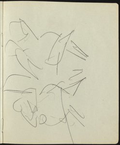 Dansere og udøvende side fra en skitsebog, ca. 1911. af Ernst Ludwig Kirchner