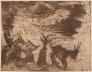 Geder og skyer, 1919. af Ernst Ludwig Kirchner