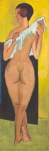 Nøgen figur [omvendt], 1907. af Ernst Ludwig Kirchner
