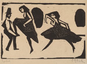 Akrobatisk dans af Ernst Ludwig Kirchner
