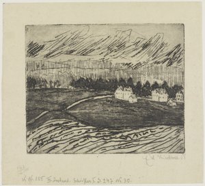 Marker og huse i Erzgebirge