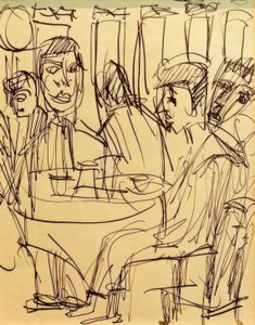 Ved cafébordet af Ernst Ludwig Kirchner