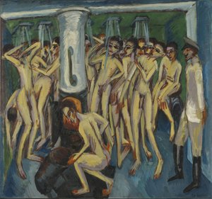 Artillerister i bruseren af Ernst Ludwig Kirchner