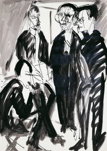 Kunstner og Die Brucke (Broen) gruppe i Dresden, af Ernst Ludwig Kirchner (1880-1938) af Ernst Ludwig Kirchner