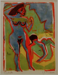 Badende kvinder i Moritzburg af Ernst Ludwig Kirchner