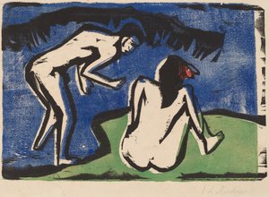 Badende par af Ernst Ludwig Kirchner