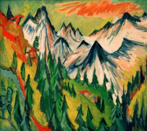 Bjergtinder af Ernst Ludwig Kirchner