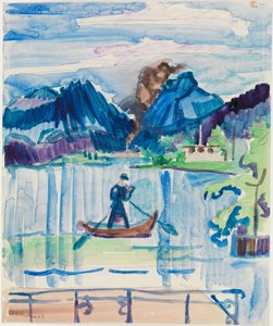 Bjergsø med roer af Ernst Ludwig Kirchner