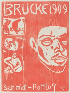 Forside til den fjerde årbog af kunstnergruppen Brucke af Ernst Ludwig Kirchner