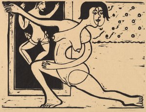 Danser øver sig af Ernst Ludwig Kirchner