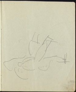 Dansere og kunstnere (side fra en skitsebog) af Ernst Ludwig Kirchner