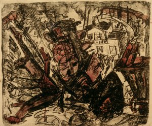 Jernbaneulykken af Ernst Ludwig Kirchner