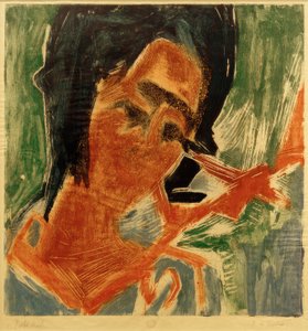 E.L. Kirchner, ung pige af Ernst Ludwig Kirchner
