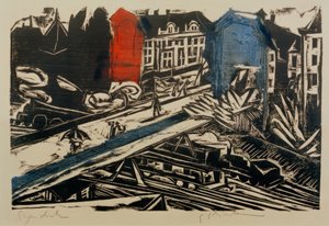 E.L. Kirchner, bro over Wannseebahn af Ernst Ludwig Kirchner