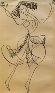 Ekstatisk danser af Ernst Ludwig Kirchner