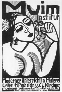 Ernst Ludwig Kirchner: Muim Institute ... (træsnit) af Ernst Ludwig Kirchner