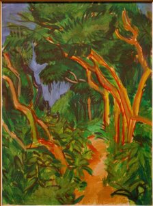 Femern landskab, skovsti af Ernst Ludwig Kirchner