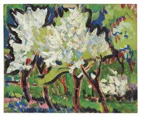 Blomstrende træer IV, 1909 af Ernst Ludwig Kirchner