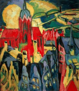 Frankfurt Katedral af Ernst Ludwig Kirchner