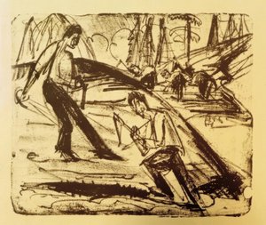 Forårs arbejde af Ernst Ludwig Kirchner