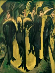 Fem kvinder på gaden af Ernst Ludwig Kirchner