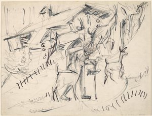 Gedehyrde med geder af Ernst Ludwig Kirchner