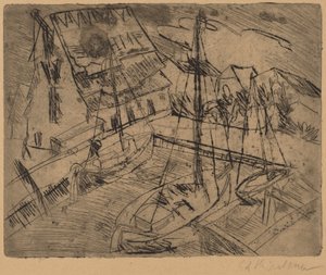 Havnen er så Burgstacken af Ernst Ludwig Kirchner