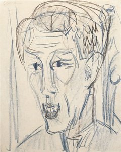 leder af Bauknecht; Chef Bauknecht, 1922 af Ernst Ludwig Kirchner