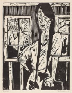 Ung pige. 1921 af Ernst Ludwig Kirchner