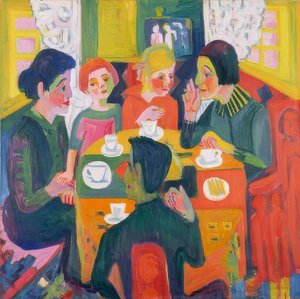 Kaffebord. 1923/24 af Ernst Ludwig Kirchner