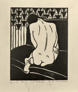 Krøjende handling, set bagfra af Ernst Ludwig Kirchner