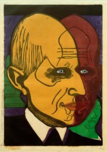 Kopf Dr. Frédéric Bauer af Ernst Ludwig Kirchner