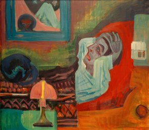 Syg om natten (de syge) af Ernst Ludwig Kirchner