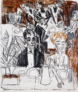 Opdækket bord af Ernst Ludwig Kirchner