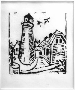 Fyrtårn på Femern af Ernst Ludwig Kirchner