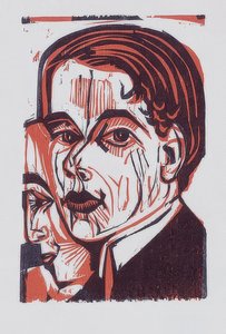 Mandshoved (selvportræt). 1926 af Ernst Ludwig Kirchner