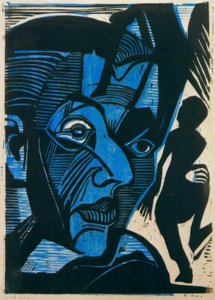 Bjergets melankoli (selvportræt) af Ernst Ludwig Kirchner