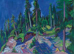 Bjergskovsstudie, 1936. af Ernst Ludwig Kirchner