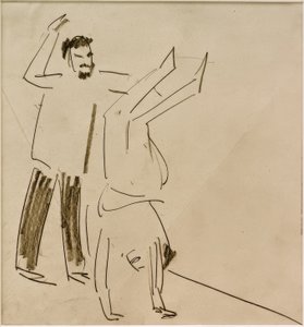 Uden titel (mand med pige i håndstående) af Ernst Ludwig Kirchner