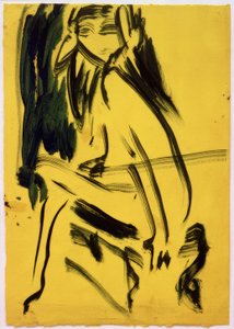 Uden titel (siddende pige) af Ernst Ludwig Kirchner