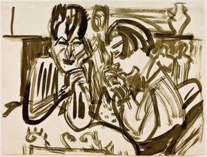 Et par ved bordet af Ernst Ludwig Kirchner