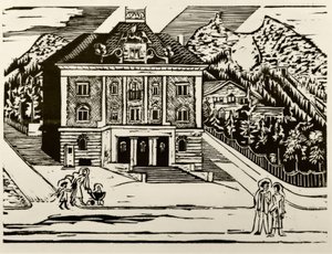 Postkontor i Davos af Ernst Ludwig Kirchner