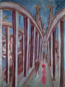 Rhinbroen nær Köln. 1914 af Ernst Ludwig Kirchner