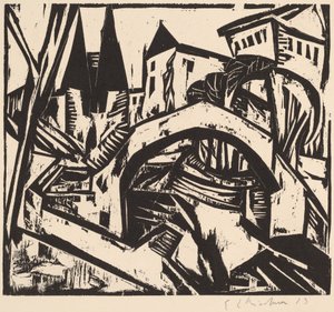 Flodbredden ved Elisabeth (Berlin) af Ernst Ludwig Kirchner