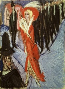 Rød cocotte af Ernst Ludwig Kirchner