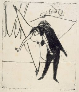 Saks (danseakt). 1910 af Ernst Ludwig Kirchner
