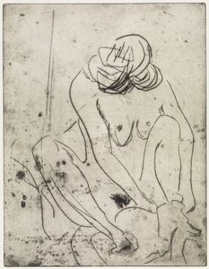 En pige, der tørrer sig/To kvinder, der bader af Ernst Ludwig Kirchner