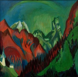 Tinzenhorn - Zügenschlucht bei Monstein af Ernst Ludwig Kirchner