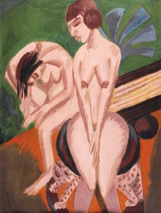 To nøgenbilleder i rummet; To nøgenbilleder i rummet, 1914