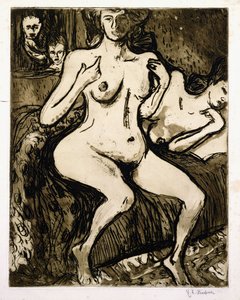 To kvinder, 1907 af Ernst Ludwig Kirchner